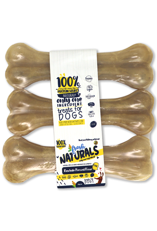 rawhide pressed bone treats for dogs chuches perros protein source fuente proteína natural