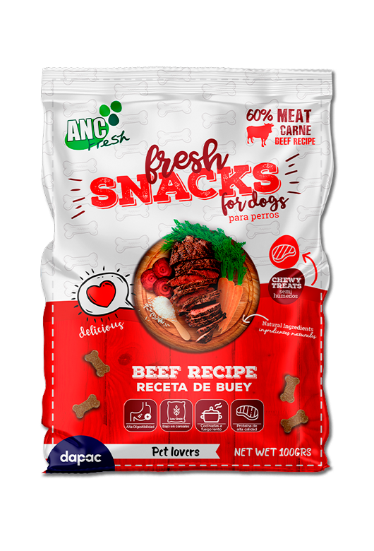 Fresh Snacks Perros Receta Buey Beef Treats dogs