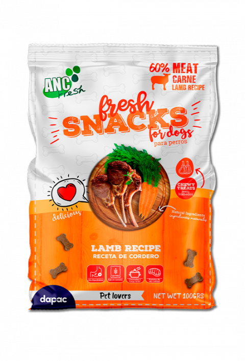 Fresh Snacks Perros Receta Cordero Lamb Treats dogs
