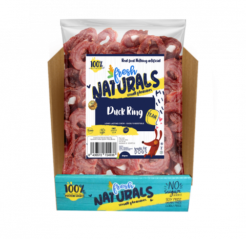 Aritos de pato snacks fresh naturals para perros