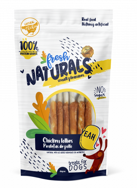Mikados de pollo snacks para perros fresh naturals